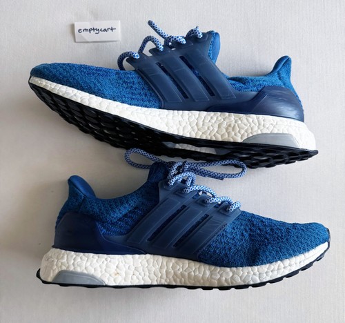 Adidas UltraBoost 3.0 Core Blue 2017 Men's Shoe Sneaker Sz 9.5 Used - Picture 2 of 9
