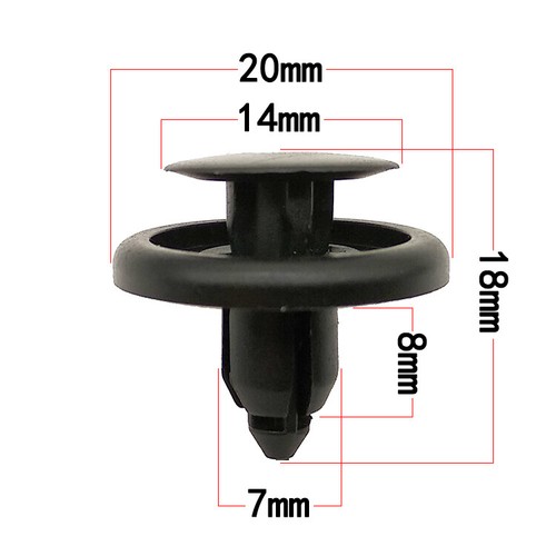 Clips de sujeción remache tornillo guardabarros parachoques 100 un. para Toyota Camry Corolla RAV4 - Imagen 9 de 12