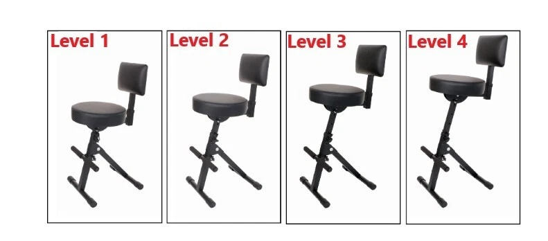 PERFORMER GUITAR STOOL GUITARIST’S CHAIR Adjustable Backrest and Fold Out NEW - image 4 of 4