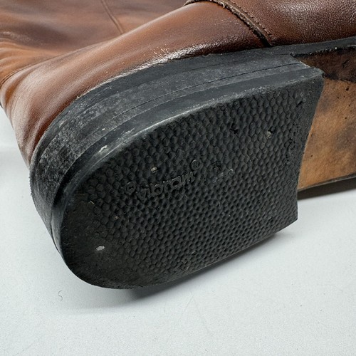 Vintage Leather Boots Brown Size 8.5 Made in USA (Frye/LL Bean Style) New Heels - Picture 16 of 17