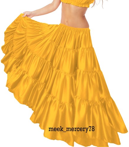 Flared Ankle length Belly Dance Women Color Spinning skirt 32 Yard S30-2 - Picture 27 of 45