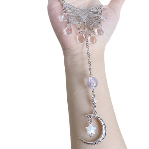 Sparkling Butterfly Phone Lanyard Car Rearview Mirror Pendant Keychain Beautiful - 第 9/10 張圖片