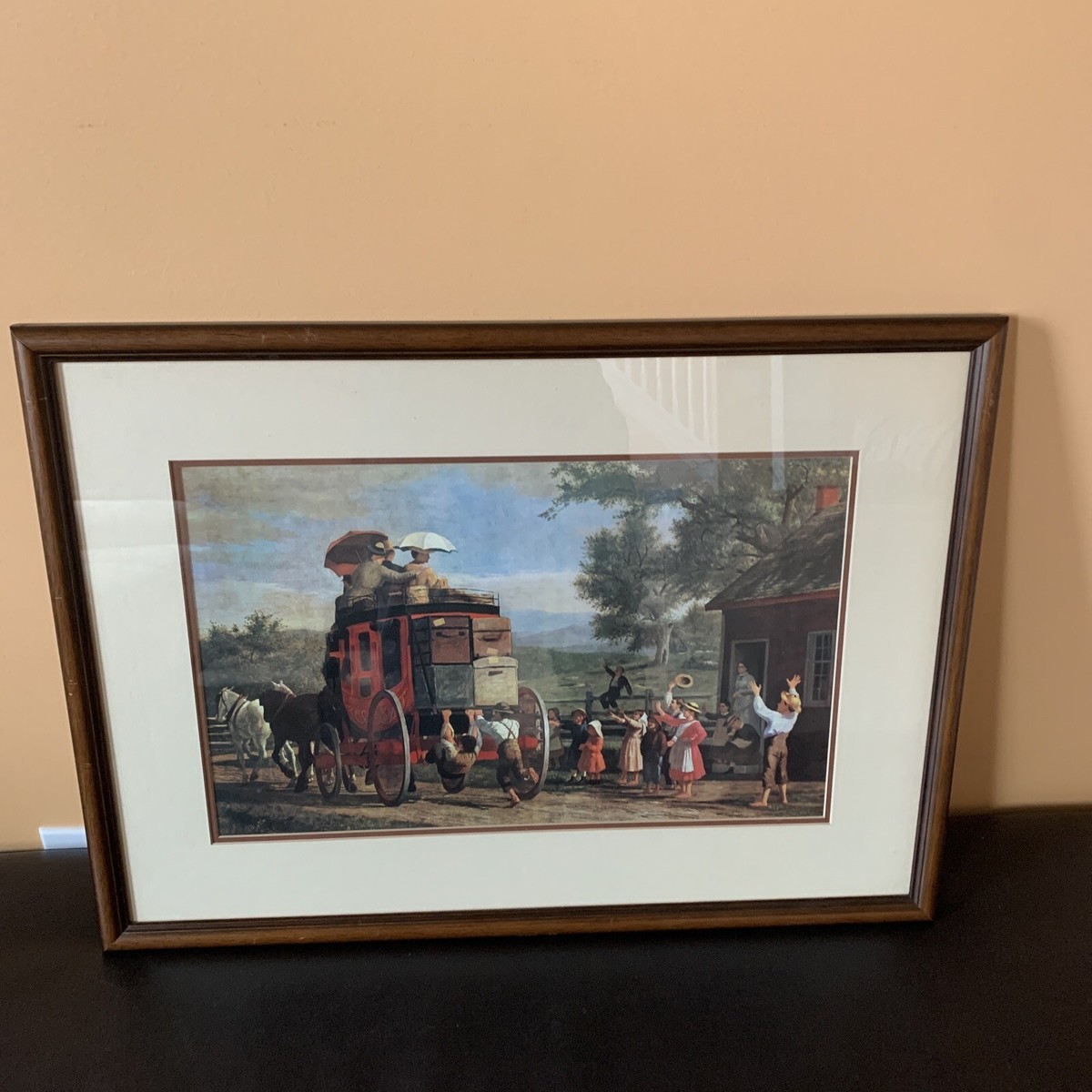 ヴィンテージの ENOCH  ロイヤルホームズ・オブ・ブリテン Vintage 1950s Perry's The Pemigewasset Coach 1899 Framed Print
