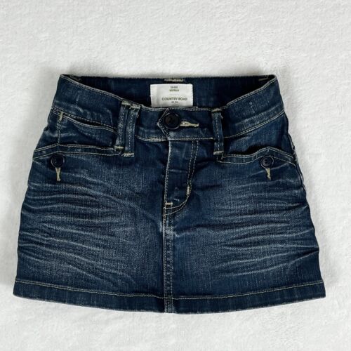 Country Road Girl's Denim Skirt – Size 5 (4–6 Years) Mid Blue Wash Whisker Blue - Picture 11 of 11