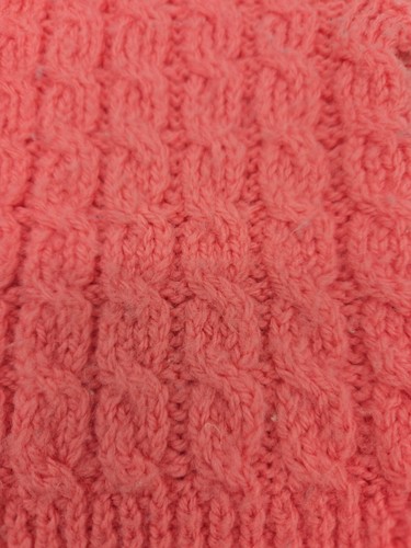 2: Handmade Girls Crochet Button & Bow Tie Front Cardigan Sweaters Pink White - Picture 7 of 24