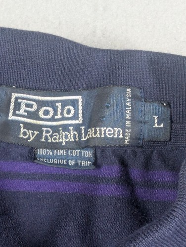 Vintage Polo Ralph Lauren Shirt Mens Large Blue Classic Fit Polo Rugby Crest - Picture 7 of 8