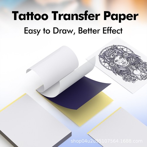 50 Blatt Tattoo Transfer Papier Schablone Carbon Thermo Tracing Hektograph - Bild 5 von 12