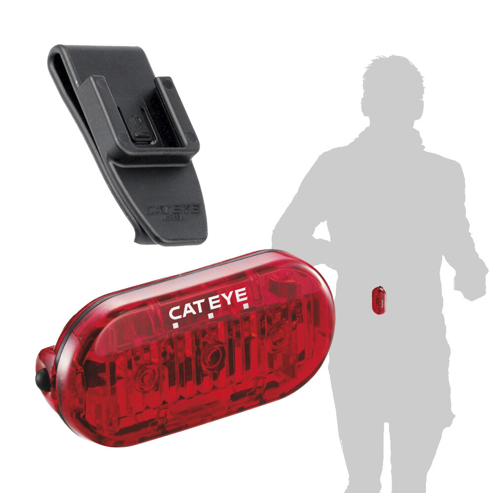 Lampe Vêtement Cateye Omni3 - Rouge, 3 LEDs, 360°, 3 Modes, Jusqu'à 200h, Clip Pour Vêtements, Sécurité