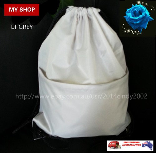 STRING DRAWSTRING BAG BACKPACK WITH ZIP POCKET--GYM,Swim,Sports, Storage, Shoe - Picture 20 of 20