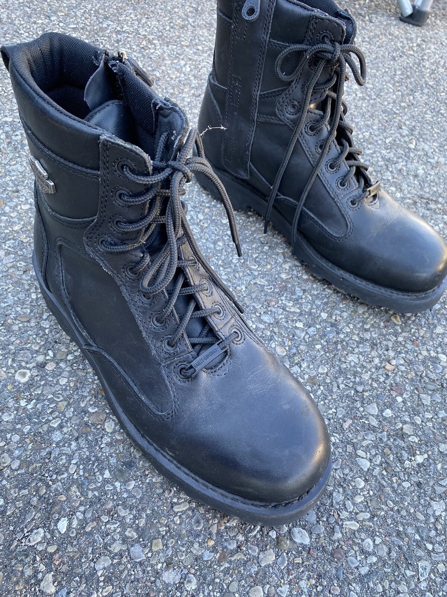 Harley Davidson Men Size 10 Boots 93074 Black Leather Zip Lace Motorcycle Biker Harley-Davidson | Shoes | Harley Davidson Men Size Boots  main image 4