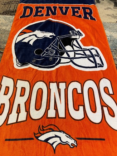 "Toalla de playa/baño 100 % algodón de los Denver Broncos de la NFL 30"" x 60" - Imagen 2 de 2