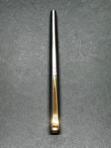 MONTBLANC Slimline Metal-silver GT Vintage Fountain Pen 14K 585/EF Evonite Feed - Picture 17 of 24