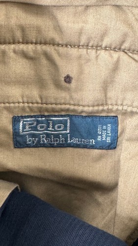 Pantalone Polo Ralph Lauren uomo 34x30 velluto a coste vestibilità classica blu plissettato con polsini - Foto 4 di 13