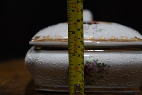 Antique Porcelain Armorial Silent Butler Crumb Tray Floral Gilt 6731 - Picture 12 of 12