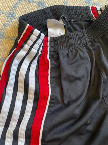 Adidas boys shorts, black/red/white and light blue, size 6 great - Picture 4 of 4