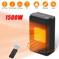 1500W Portable Electric Heater for Indoor Bedroom PTC Ceramic Heater with Remote