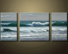 Modern Home Decor Art Hand-painted Seascape sea wave oil painting Unframed