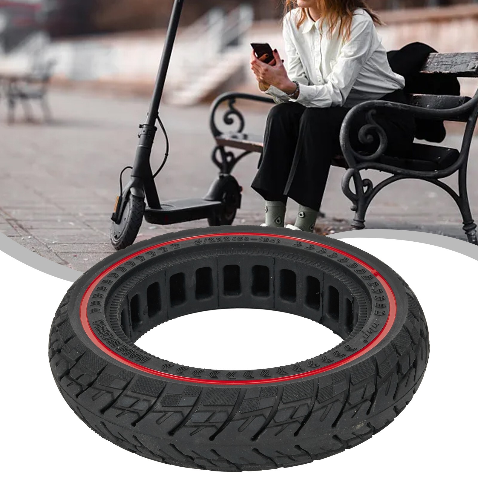 8.5 Inch 8 1/2*2(50-134) Solid Tyre for VSETT 9&9+/ZERO 9 Electric Scooters - Picture 9 of 24