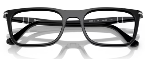 Persol 0PO3358V 95 Black Rectangular Men's Sunglasses - Picture 2 of 3
