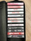 Lot Of 12 Cassette Tapes & Carry Case Lionel Richie Dolly Parton Aretha Whitney