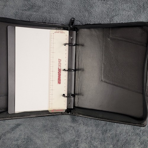 Tag Läufer Schwarz 8 x 10 Reißverschluss Planer Persönlicher Organizer - Bild 4 von 10