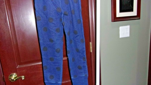 Girls (6-7) * GAP * JOGGER PANTS STRETCH BLUEE WITH BLACK DOTS NWT - Picture 2 of 4