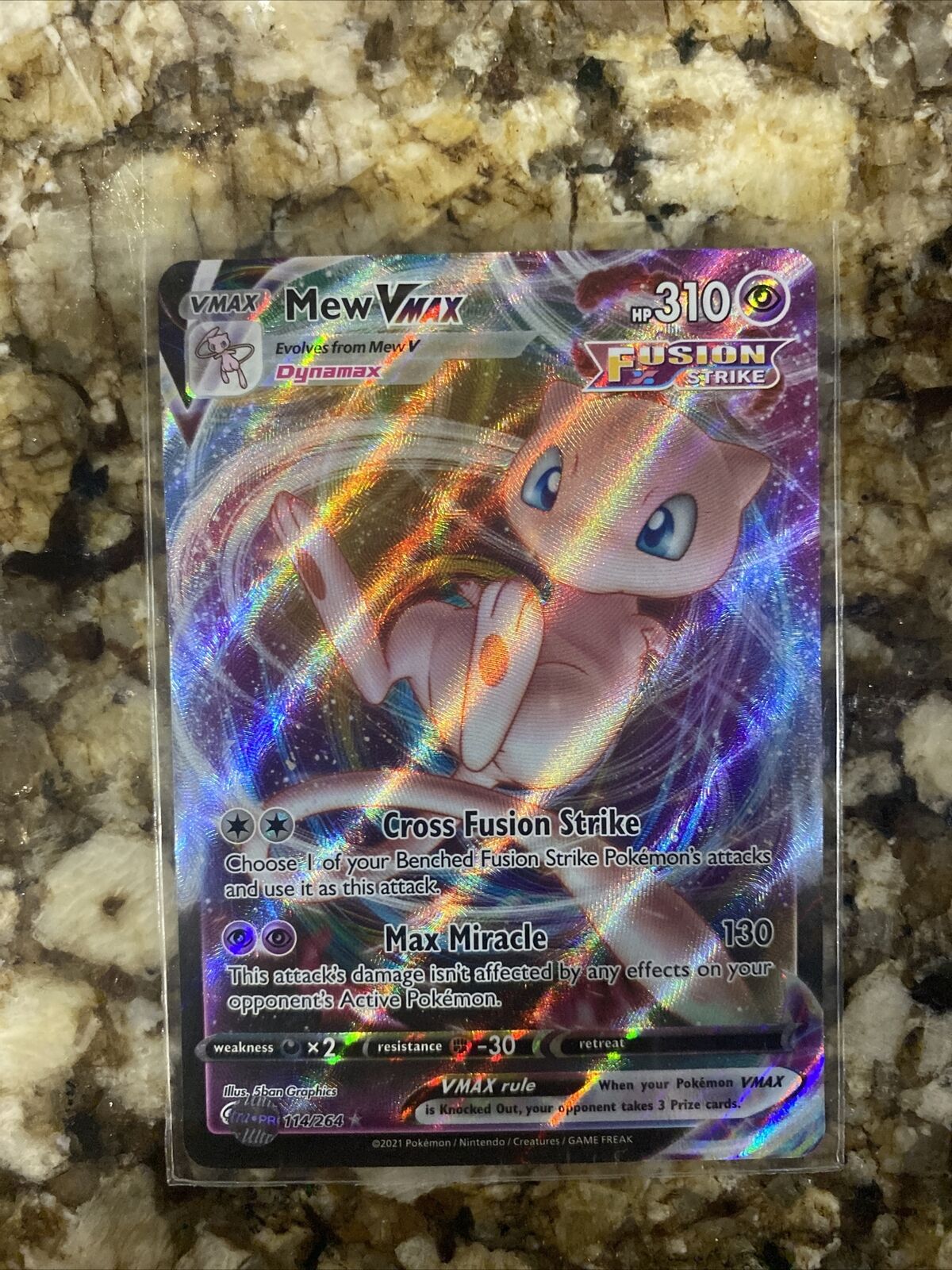  Pokemon Card Mew VMAX 040/100 RRR 8s Fusion Arts Holo Japan  Version : Toys & Games