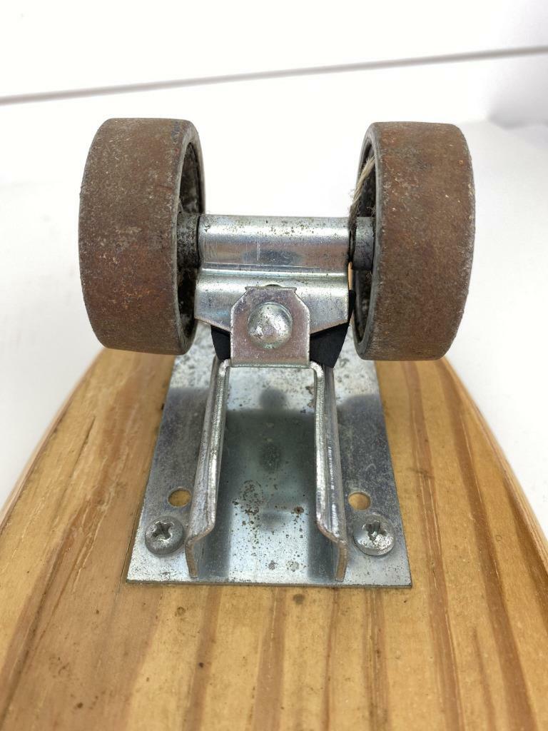 Vintage Nash Surfboards SHARK Wood Skateboard Metal Wheels