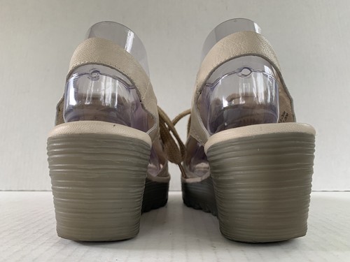 Fly London Ylfa Sandals Slingback Platform Lace Up Wedge Shoes Women’s Size 41 - Picture 4 of 9