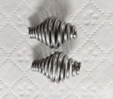 Lot of 2 Stainless Steel  stove spring Grill door handle knob, for 1/4" rod