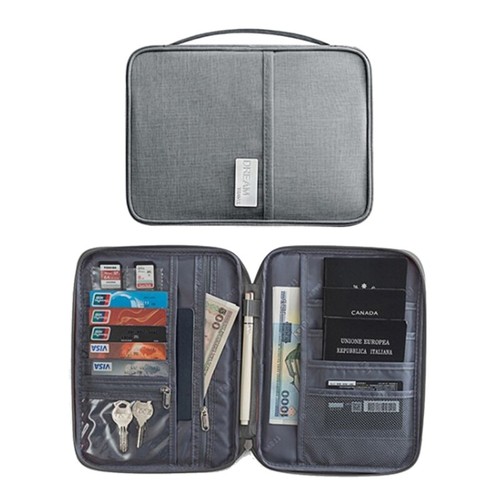 Travel Passport Holder Wallet Multiple Compartments Family Passport Wallet - Picture 12 of 14
