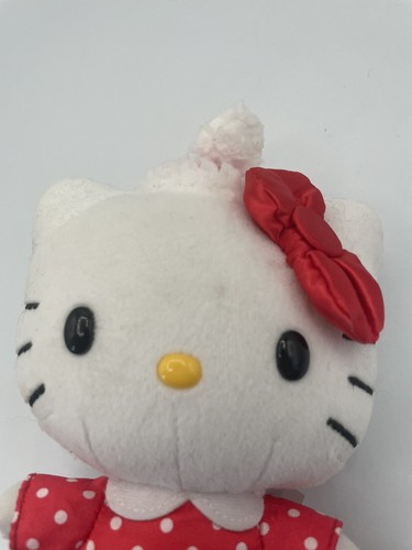 Sanrio Hello Kitty Plush Doll Christmas Polka Dot Outfit Kids Stuffed Toy 6.5" - Picture 2 of 4