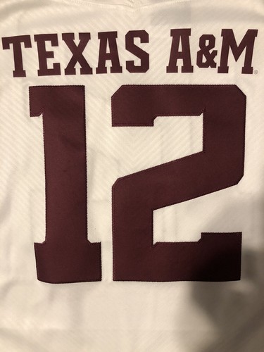 Nueva camiseta blanca cosida de fútbol americano Adidas Texas A&M Aggies 3XL SEC FT1572 para hombre - Imagen 5 de 9