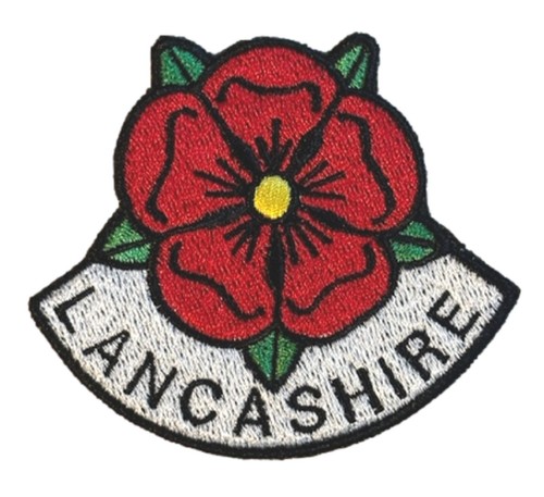 Lancashire Ausschnitt Rose bestickt Nähen oder Aufbügeln Patch (A) - Bild 2 von 3