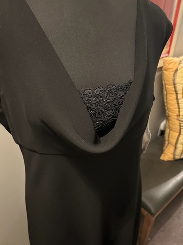 Jones New York Champagne Nights Long BLACK DRESS Size 16 NWT Retails for $150 - Picture 3 of 15