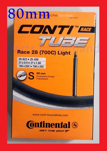 Chambre à Air Continental Course 28 Light - 700c, 18-25mm, Valve Presta 80mm - Neuf En Boîte