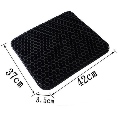Orthopedic Gel Seat Cushion Double Thick Back Support Coccyx Pain Relief W/Cover - Picture 24 of 29