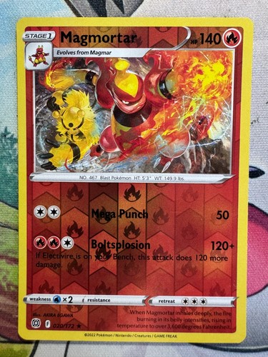 Magmortar Reverse Holo English Pokemon BKR502