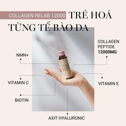 2 boxes Collagen Peptide 12000 Relab Japan, Skin Rejuvenation - Box of 6 bottles - Picture 4 of 11