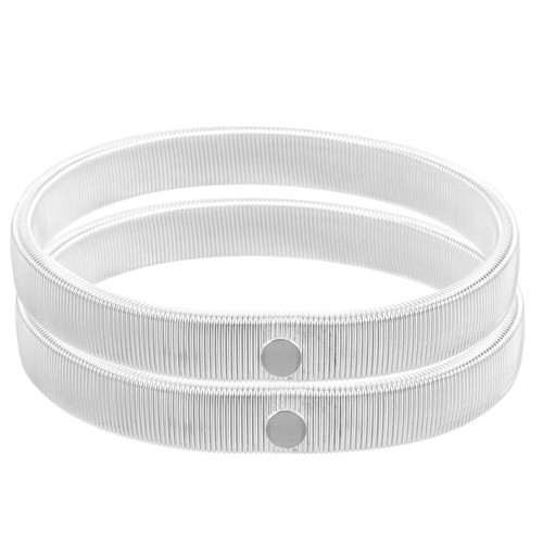 2 Pezzi Braccialetto Molla Elastico Manica Supporto Sottile Miss Man per Uomo - Foto 12 di 12