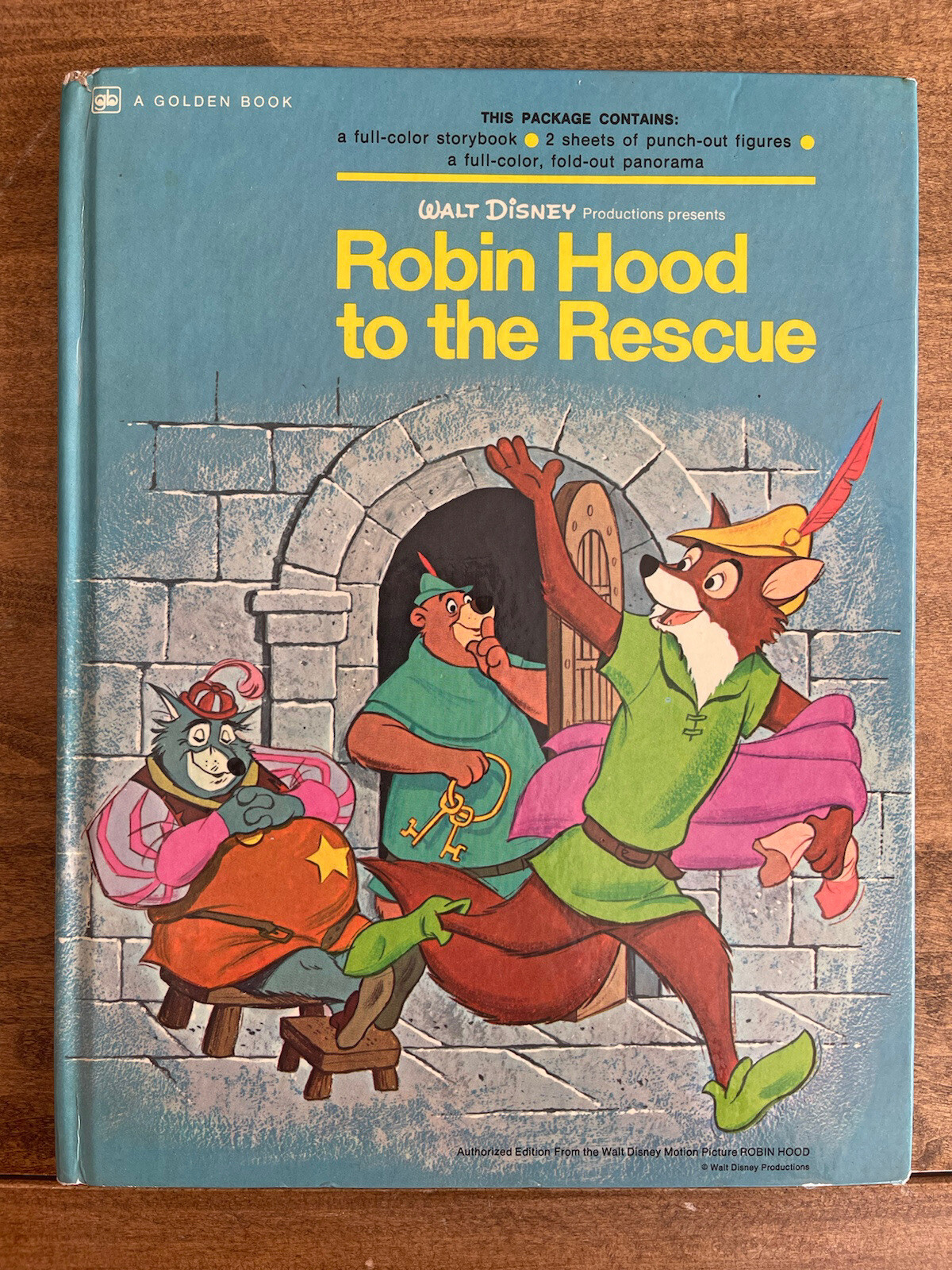 1973 Walt Disney ROBIN HOOD TO THE RESCUE A GOLDEN BOOK Hardcover