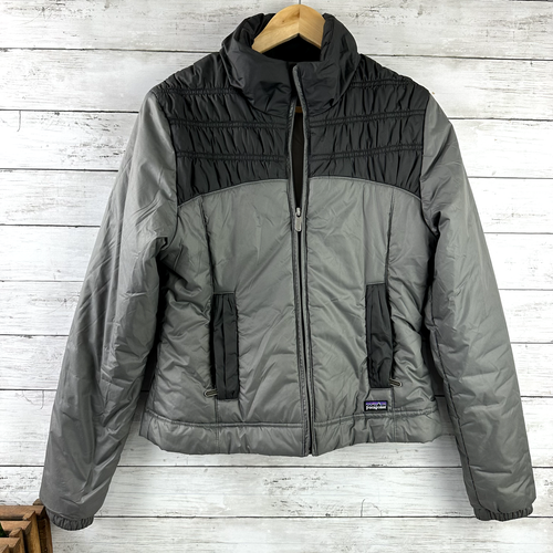 Patagonia Houdini Jacket Women's Small Full Zip Lightweight Black Gray 2009