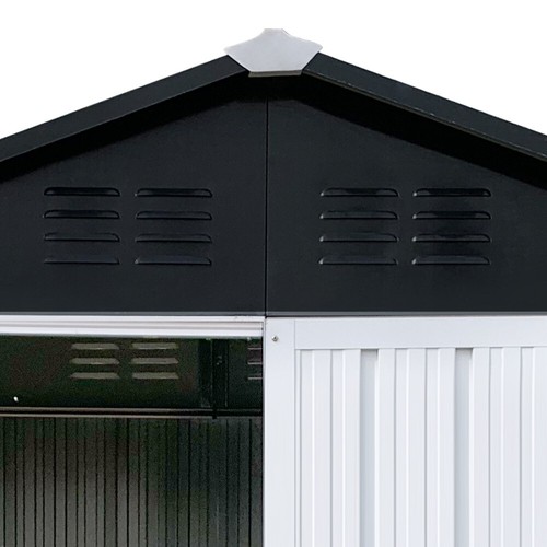 4 x 6Ft Outdoor Metal Garden Storage Shed Heavy Duty Tools Storage Shed House - Picture 21 of 26