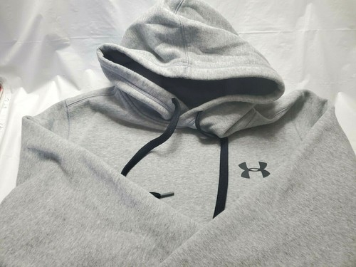 Under Armour ColdGear Herren Gr. L Hoodie Sweatshirt grau mit Logo gebraucht - Bild 3 von 7
