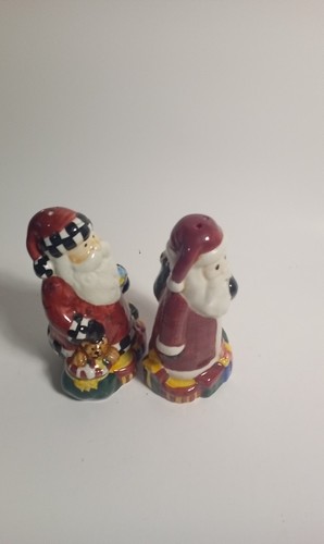 Sakura Debbie Mumm Santa Claus Salt & Pepper Shakers Pre-owned 4" Tall - Picture 7 of 8
