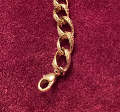 Collana elegante vintage marcata Napier 30” tono oro testurizzato cordino catena - Foto 4 di 5