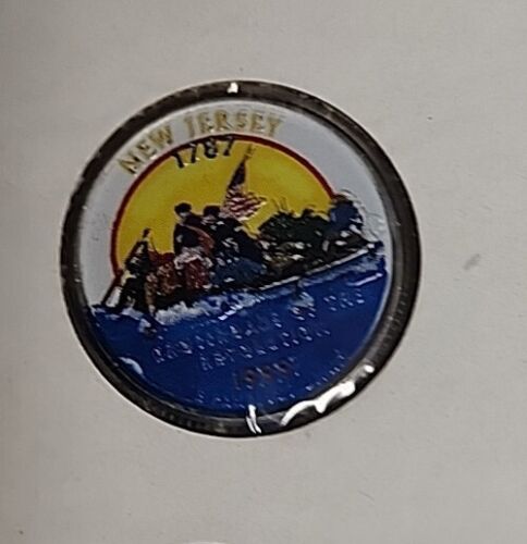 Color Filled Statehood Quarters From 1999, 2000, And 2001 Sealed Uncirculated - Picture 12 of 16