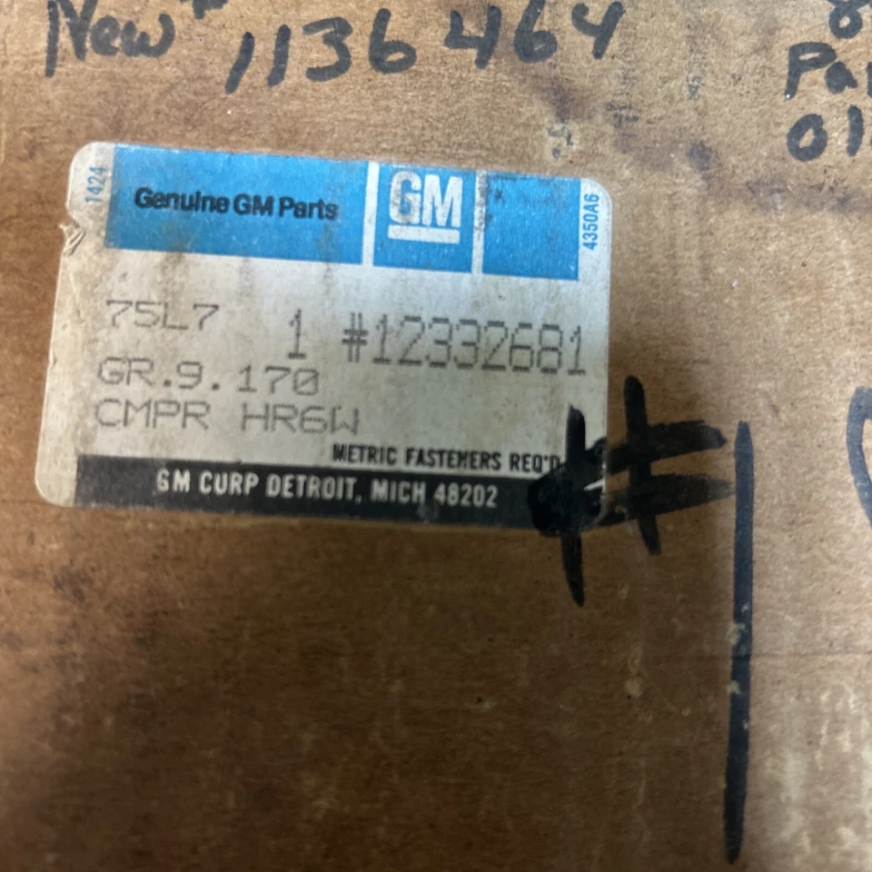 NOS Buick Electra Lesabre Olds 88 98 GM OEM A/C Compressor 57259 12332681 - Image 3 of 4