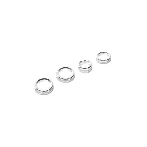 Anillo de ajuste de perilla 4x4 interruptor de faros para Ford F-150 09-14 accesorios plateados 4 piezas - Imagen 6 de 6