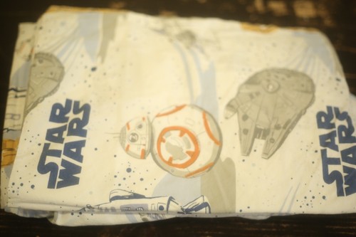 Pottery Barn Star Wars Crib Sheet Set Fitted Flat Pillowcase C3PO R2D2 Organic - Picture 4 of 13